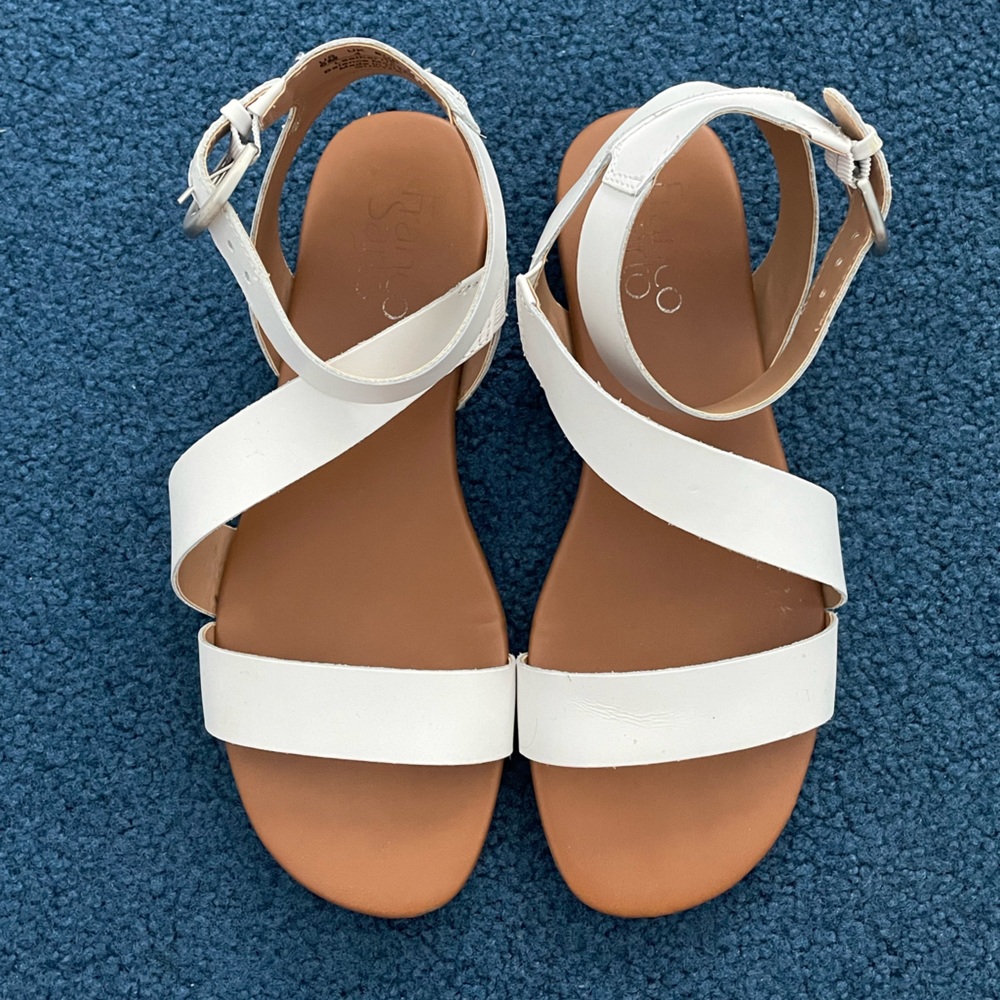 White Franco Sarto Sandals
